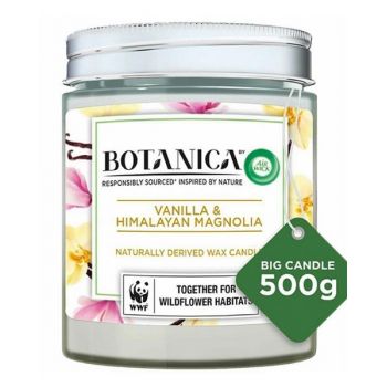 Hlavný obrázok Air Wick Botanica Vanilla & Himalayan Magnolia vonná sviečka v skle 500g