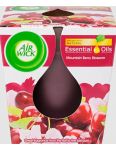 Air Wick Essential Oils Mountain Berry Blossom vonná sviečka v skle 105g