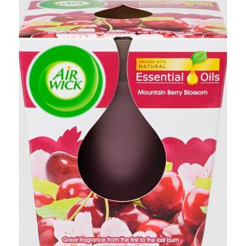 Hlavný obrázok Air Wick Essential Oils Mountain Berry Blossom vonná sviečka v skle 105g