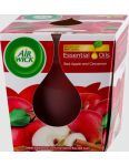 Air Wick Essential Oils Red Apple and Cinnamon vonná sviečka v skle 105g