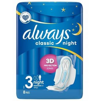 Hlavný obrázok Always Classic Night hygienické vložky 8ks