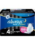 Always Maxi 4 Secure Night hygienické vložky 6ks