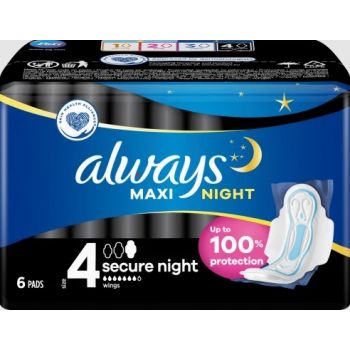 Hlavný obrázok Always Maxi 4 Secure Night hygienické vložky 6ks