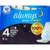 Always Maxi 4 Secure Night hygienické vložky 6ks