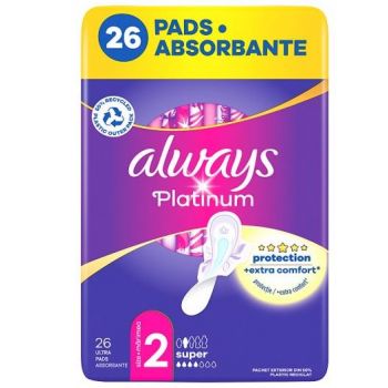 Hlavný obrázok Always Platinum Quatro Super hygienické vložky 26ks