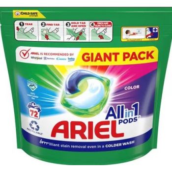 Hlavný obrázok Ariel All in1 Color Clean & Fresh tablety na pranie 1389,6g 72 praní