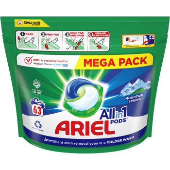 Hlavný obrázok Ariel Extra Clean Power Mountain Spring kapsule na pranie 1587g 63 praní