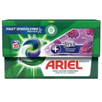 Hlavný obrázok Ariel Pods+ Touch of Lenor Amethyst Flower kapsule na pranie 430g 20 praní