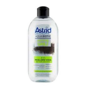 Hlavný obrázok Astrid AQUA BIOTIC  Aktívne uhlie 3v1 micelárna pleťová voda 400ml