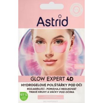 Hlavný obrázok Astrid Glow Expert 4D hydrogélové vankúšiky pod oči 1 pár