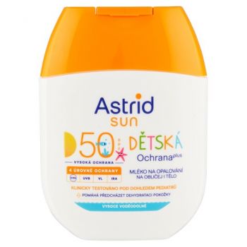 Hlavný obrázok Astrid Sun Detská ochrana mlieko na opaľovanie SPF50 60ml