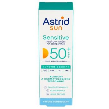 Hlavný obrázok Astrid Sun Sensitive pleťový krém na opaľovanie SPF50 50ml