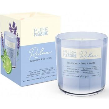 Hlavný obrázok Bartek dekoratívna sviečka Pure Relax Lavender & Lime & Mint 150g