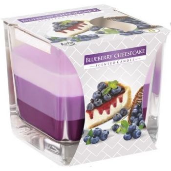 Hlavný obrázok Bispol sviečka sklo voňavá 80x80mm Blueberry Cheescake 41067