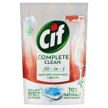 Hlavný obrázok Cif Eco Complete Clean Regular 70% Naturally tablety do umývačky riadu 46ks