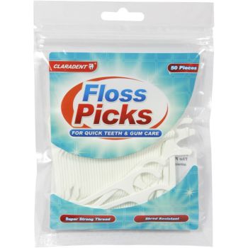 Hlavný obrázok Claradent Floss Picks dentálne šparadlá s niťou 50ks 5089