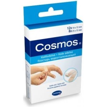 Hlavný obrázok Cosmos vode odolná náplasť 20ks 2veľkosti (12ks 19x72mm, 8ks 25x72mm)