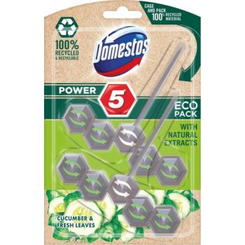 Hlavný obrázok Domestos Power5 Cucumber & Fresh Leaves WC tuhý blok 2x55g