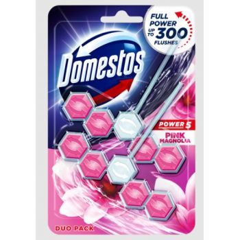 Hlavný obrázok Domestos Power5 Pink Magnólia WC tuhý blok 2x55g