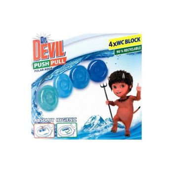 Hlavný obrázok Dr. Devil Push Puul Polar Aqua WC blok bez košíka 4x20g