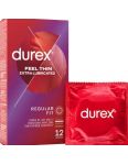 Durex Feel Thin Extra Lubricated Regular Fit kondóm 12ks
