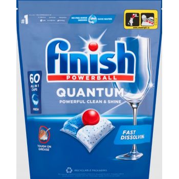 Hlavný obrázok Finish Powerball Quantum Powerful Clean & Shine kapsule do umyvačky 624g 60ks