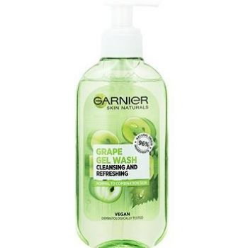 Hlavný obrázok Garnier Skin Naturals Grape Gel Wash čistiací gél na tvár 200ml