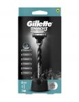 Gillette Mach3 Charcoal holiaci strojček, náhradná hlavica 6ks, stojan