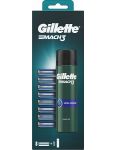 Gillette Mach3 pánska darčeková kazeta Náhradna hlavica 8ks, Gél na holenie