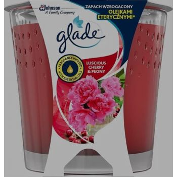 Hlavný obrázok Glade Luscious Cherry & Peony vonná sviečka v skle 112g