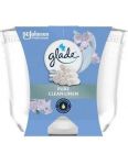 Glade Pure Clean Linen vonná sviečka v skle 204g