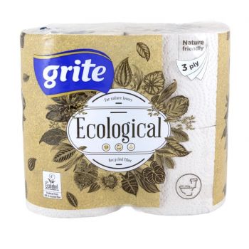 Hlavný obrázok Grite Ecological toaletný papier 3 vrstvový 4ks