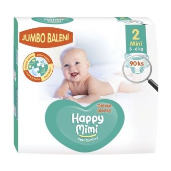 Hlavný obrázok Happy Mimi Flexi Comfort Jumbo 2 Mini plienky 3-6kg 90ks