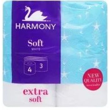 Hlavný obrázok Harmony Soft White toaletný papier 4ks 3-vrstvový 17,5m