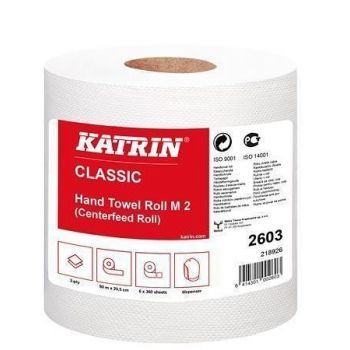 Hlavný obrázok Katrin Classic priemyselné utierky 6ks 20,5cm x 90m 2-vrstvové perforované 2603