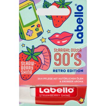 Hlavný obrázok Labello 90´S Straw-berry Shine balzam na pery 4,8g