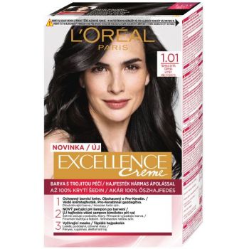 Hlavný obrázok Loréal Excellence Creme 1.01 Temná sýta čierna farba na vlasy