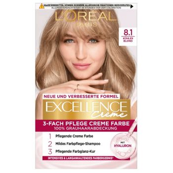 Hlavný obrázok Loréal Excellence Creme 8.1 Svetlá Popolavá Blond farba na vlasy