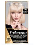 Loréal Paris Préférence 102 Veľmi veľmi svetlá blond dúhová farba na vlasy