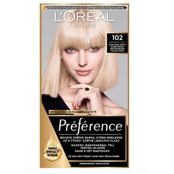 Hlavný obrázok Loréal Paris Préférence 102 Veľmi veľmi svetlá blond dúhová farba na vlasy