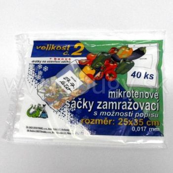 Hlavný obrázok Mikroténové zamrazovacie sáčky s možnosťou popisu 25x35cm 40ks SZM-0003 transparentné