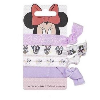 Hlavný obrázok Minnie Mouse set gumičiek do vlasov bieloružové 4ks