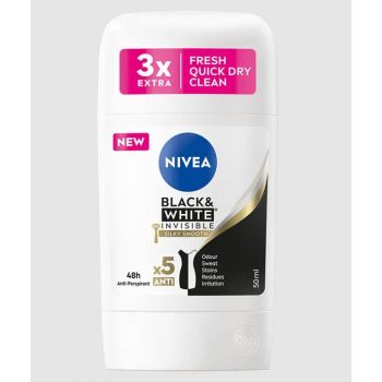 Hlavný obrázok Nivea Black & White Silky Smoot 48H anti-perspirant tuhý stick 50ml