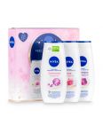 Nivea Feel Shower Soft dámska darčeková kazeta Sprchový gél