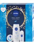 Nivea Feel Soft dámska darčeková kazeta Sprchový gél, Anti-perspirant roll-on