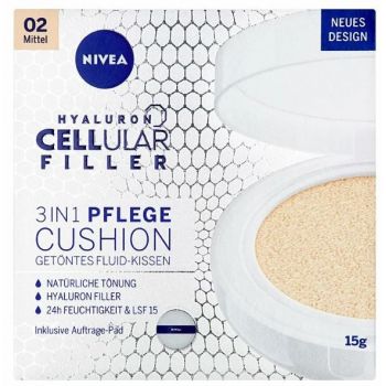 Hlavný obrázok Nivea Hyaluron Cellular Filler ošetrujúci tónovací krém 3v1 02 Stredny 15g