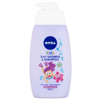 Hlavný obrázok Nivea Kids Sparkle berry scent 2in1 sprchový gél a šampón 500ml 84585