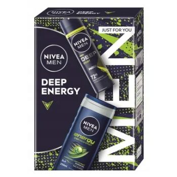 Hlavný obrázok Nivea Men Deep Energy pánska darčeková kazeta Sprchový gél, Anti-perspirant