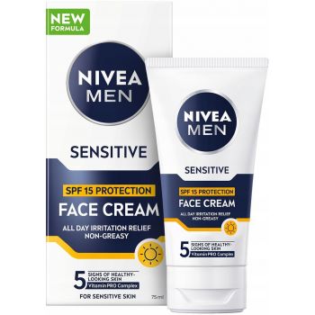 Hlavný obrázok Nivea Men Sensitive SPF15 ochranný pleťový krém 75ml 88543