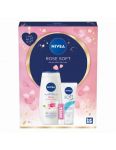 Nivea Rose Soft dámska darčeková kazeta Sprchový gél, Krém